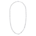 Gecko Jewellery Textured Anchor Chain Necklace in Sterling Silver