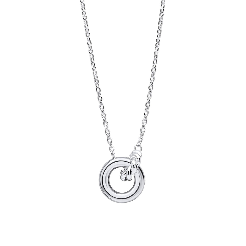 Gecko Jewellery Recycled Sterling Silver Linked Circles Rope Necklace