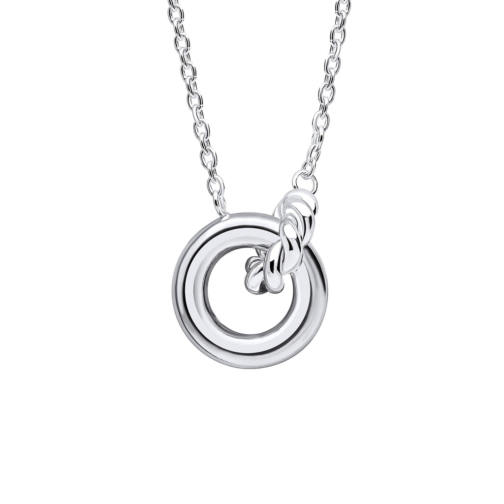 Gecko Jewellery Recycled Sterling Silver Linked Circles Rope Necklace