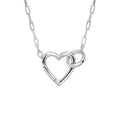 Gecko Jewellery Recycled Sterling Silver Heart Connection Necklace