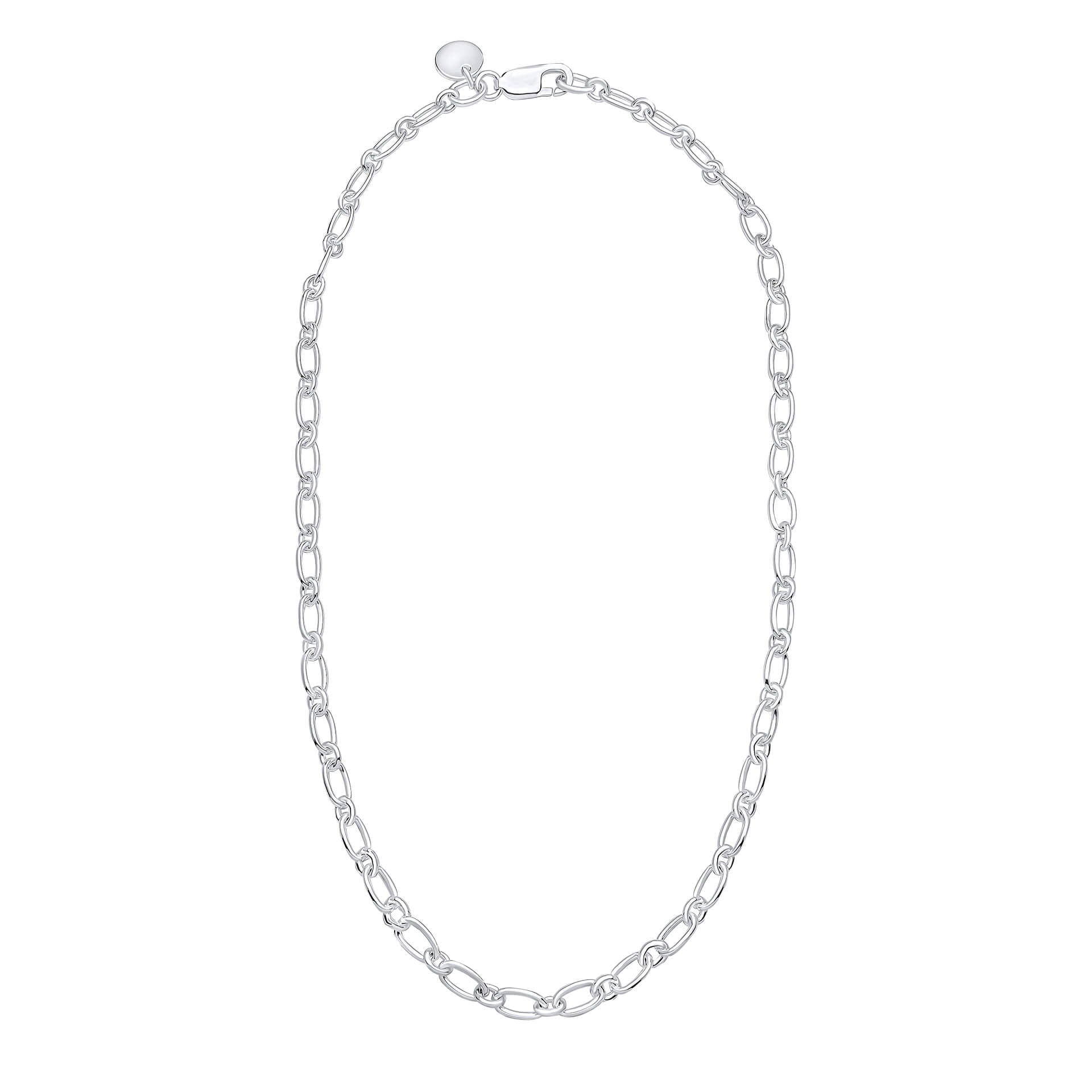 Gecko Jewellery Recycled Sterling Silver Long Link Chain Necklace