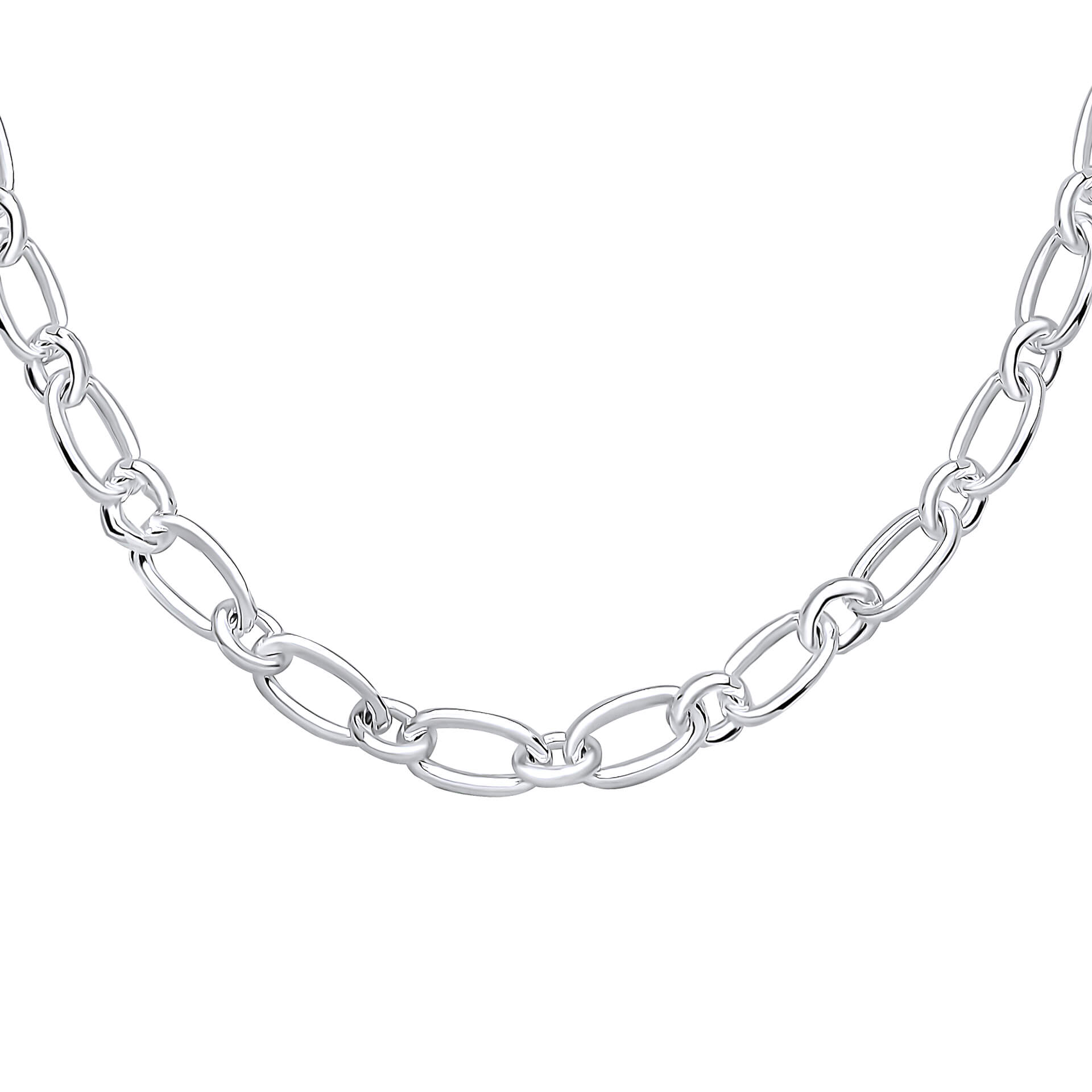 Gecko Jewellery Recycled Sterling Silver Long Link Chain Necklace