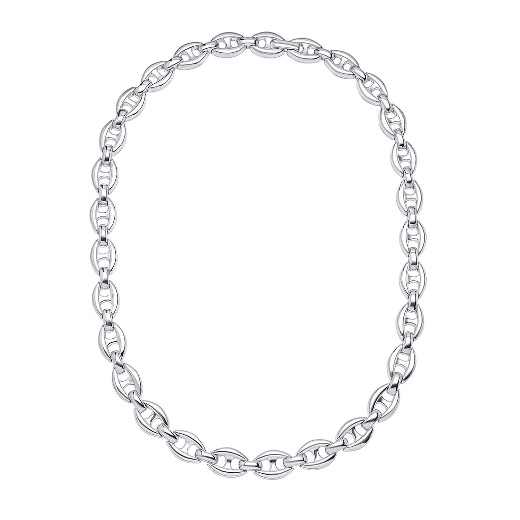 Gecko Jewellery Recycled Sterling Silver Heavy Linked Chain Necklace