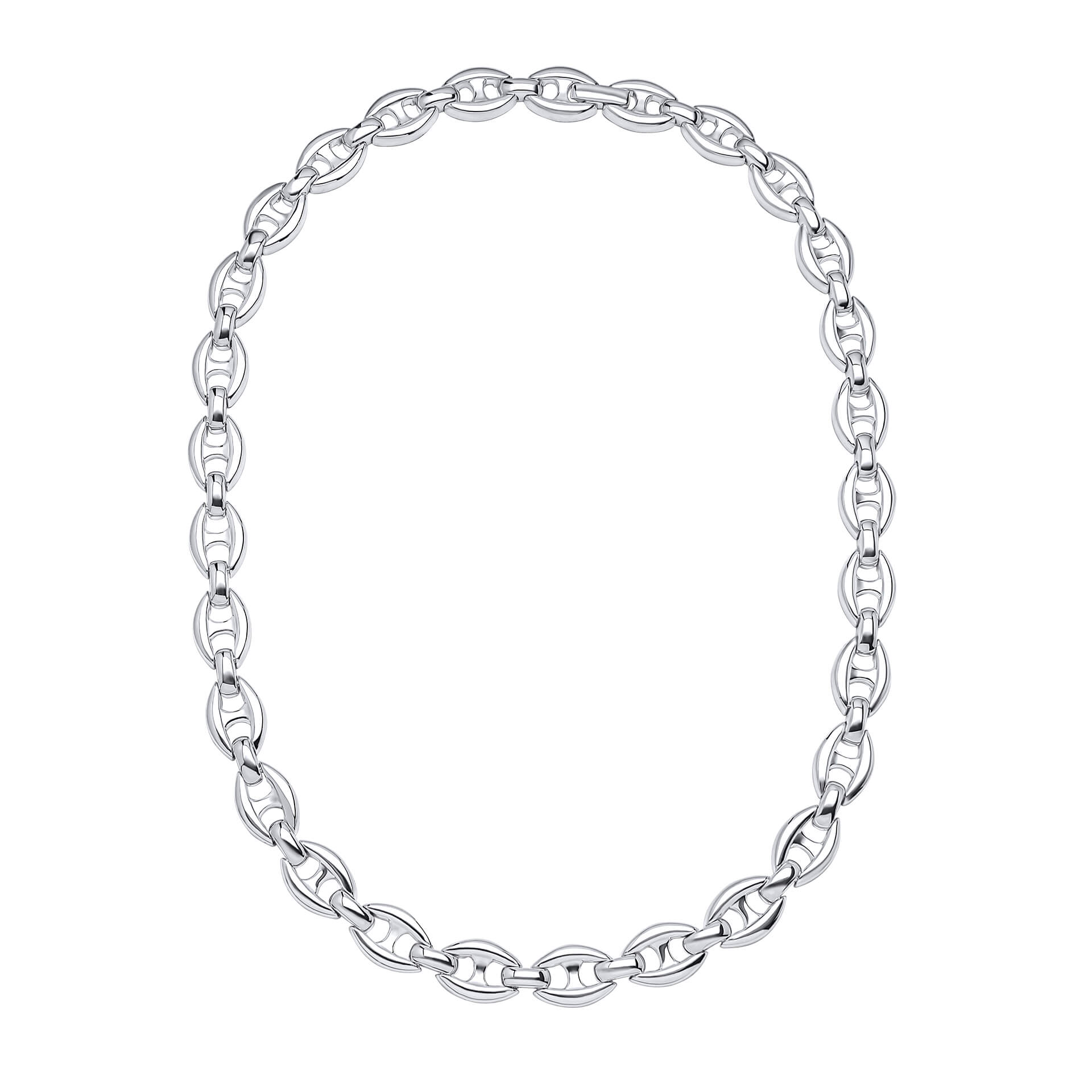 Gecko Jewellery Recycled Sterling Silver Heavy Linked Chain Necklace