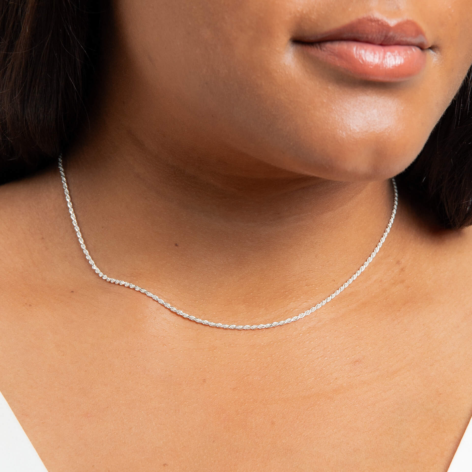 Gecko Jewellery Recycled Sterling Silver Corda Chain – 41cm-46cm