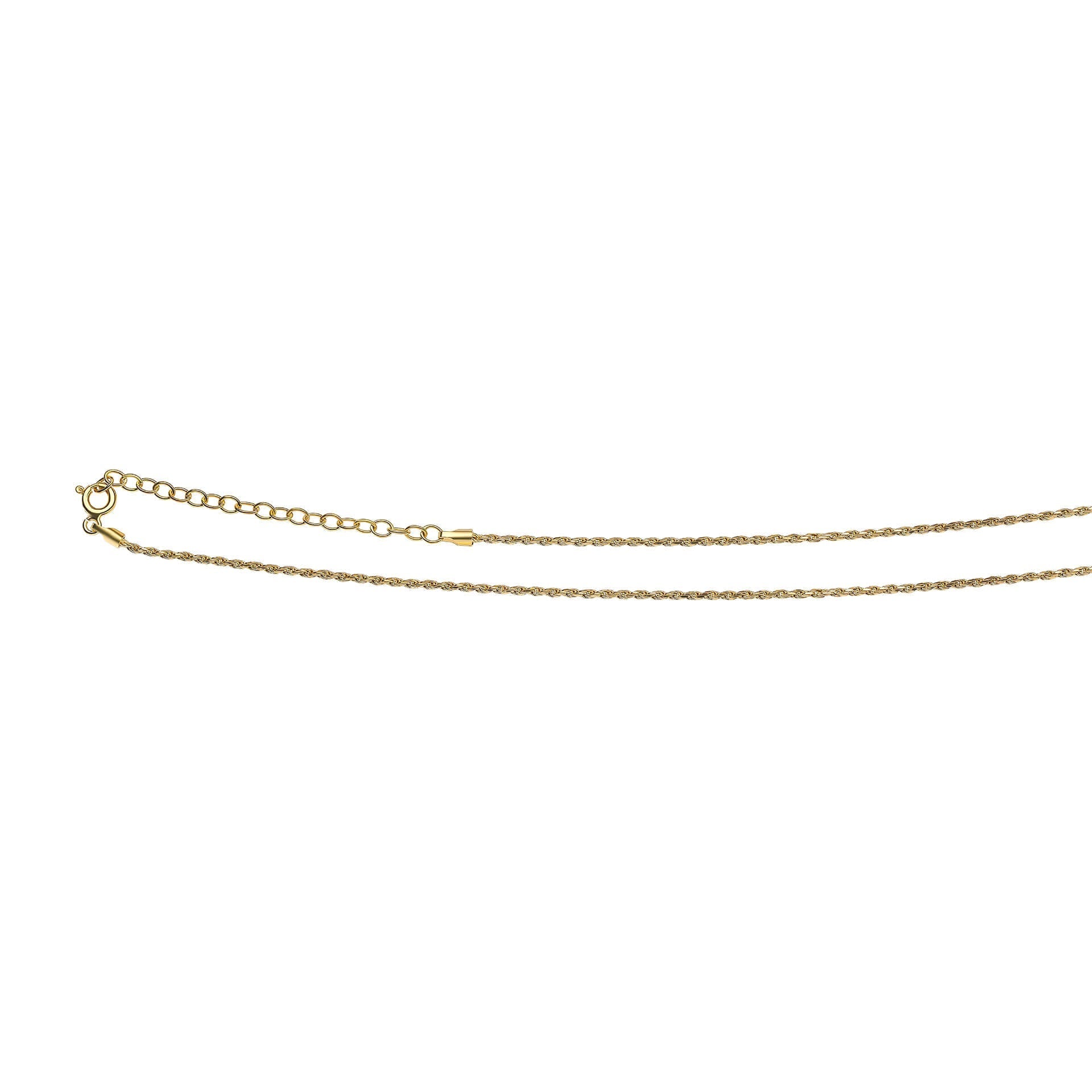 Gecko Jewellery Recycled Sterling Silver Corda Chain – 41cm-46cm