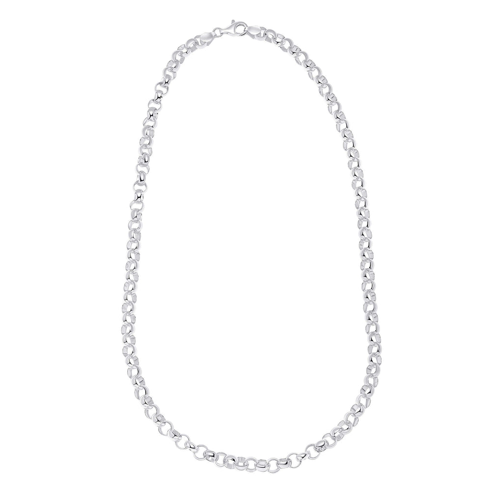 Gecko Jewellery Recycled Sterling Silver 51cm Belcher Chain Necklace