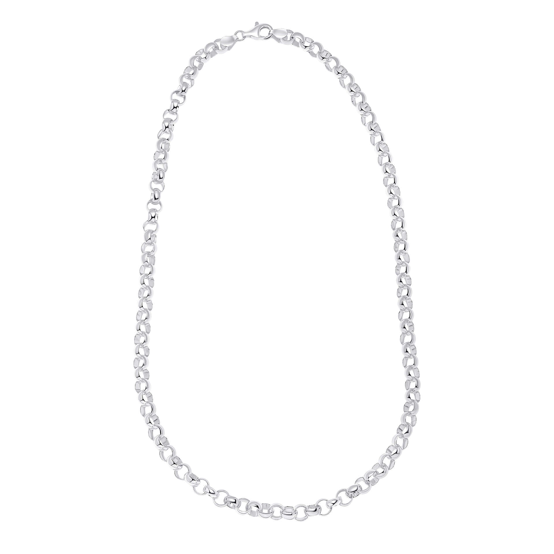 Gecko Jewellery Recycled Sterling Silver 51cm Belcher Chain Necklace