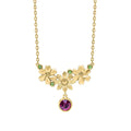 Gecko Jewellery Crosswell Floral Necklace | Gold-Plated Brass & Crystals