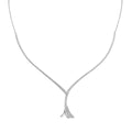 Gecko Jewellery Floribunda Silver-Plated Cubic Zirconia Necklace