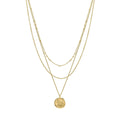 Gecko Jewellery Linaria Layered Necklace – Gold-Plated Brass Pendant