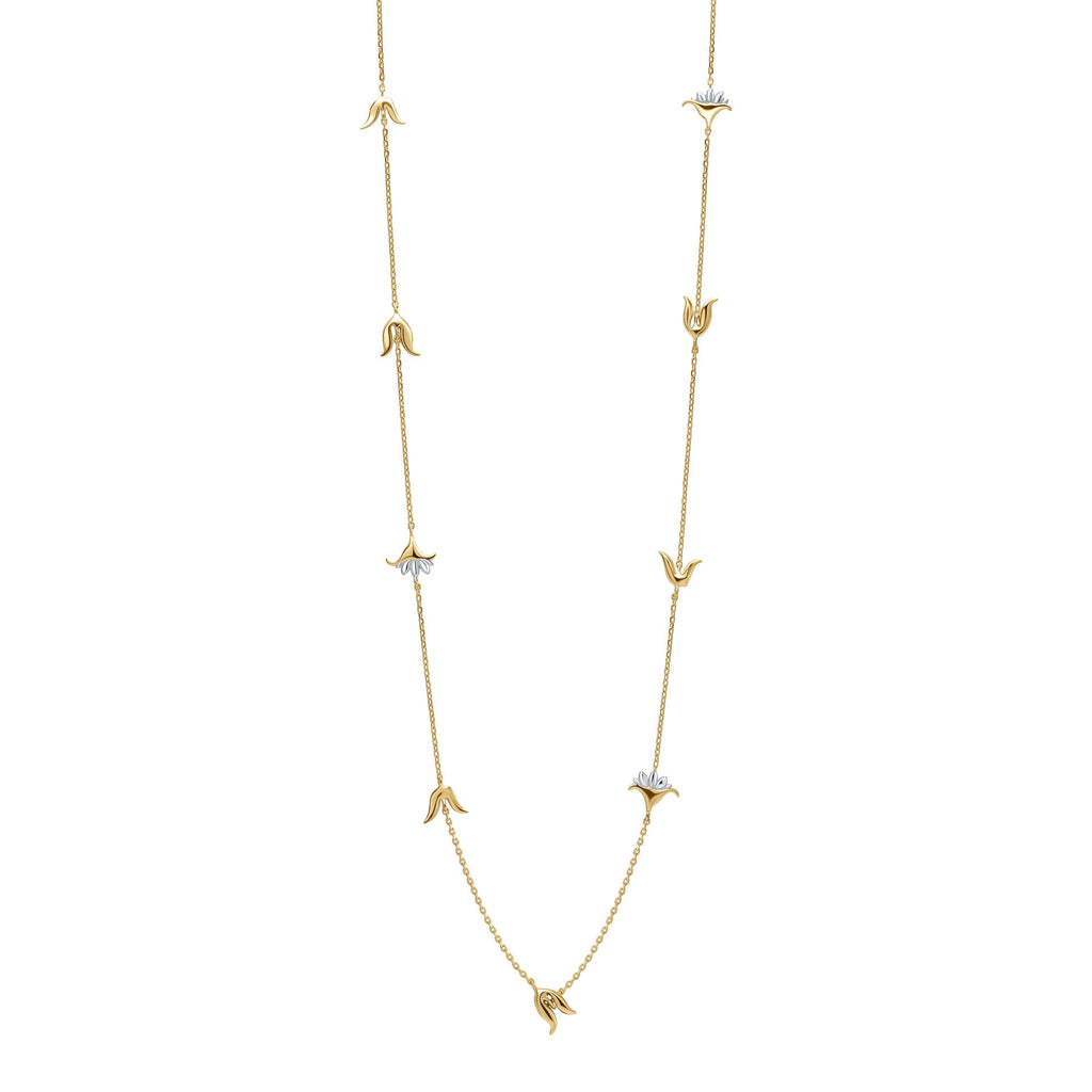 Camelot Flower Necklace – Gold and Silver-Plated by Gecko Jewellery