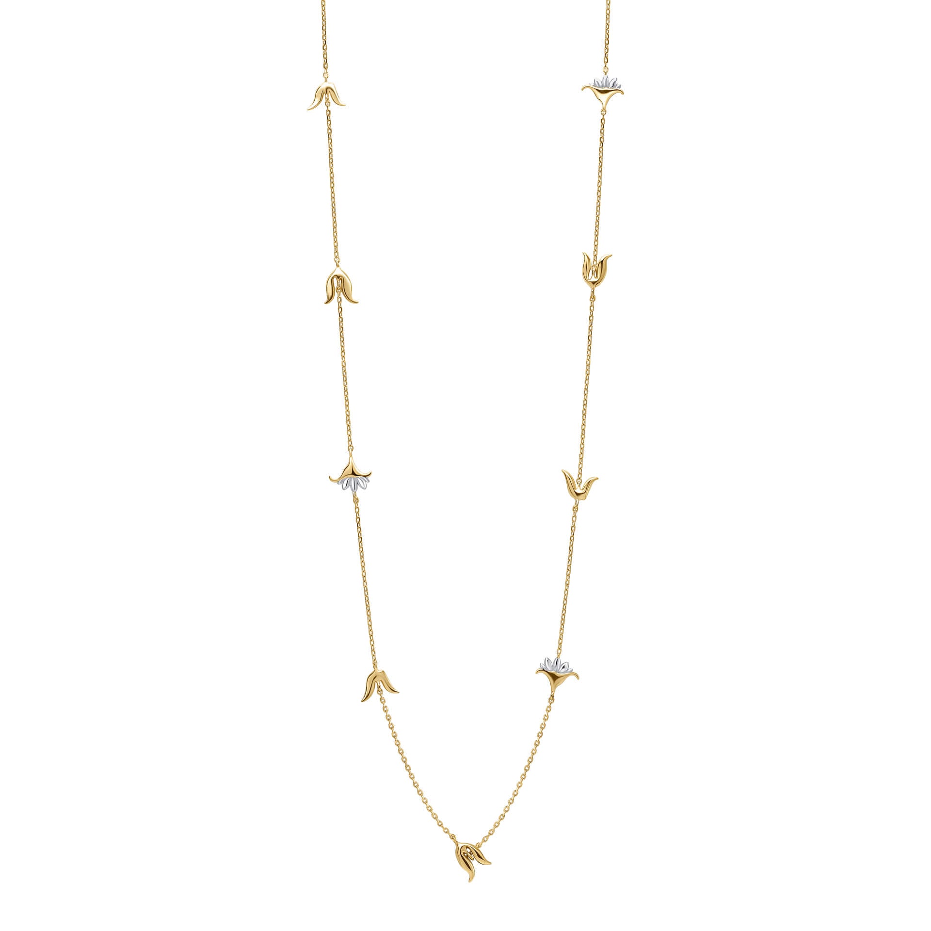 Camelot Flower Necklace – Gold and Silver-Plated by Gecko Jewellery