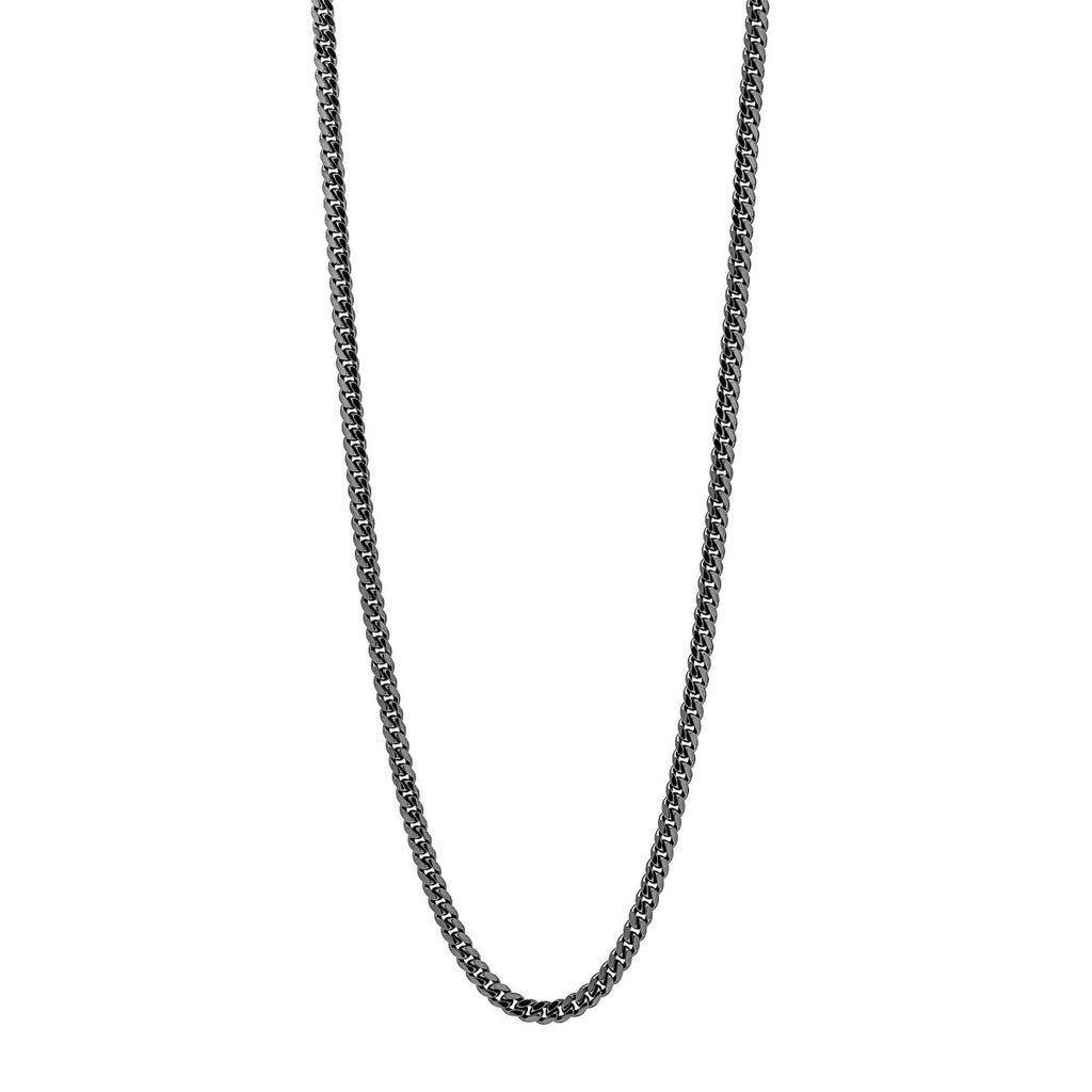 Gecko Jewellery Cuban Link Chain - Gunmetal Recycled Sterling Silver
