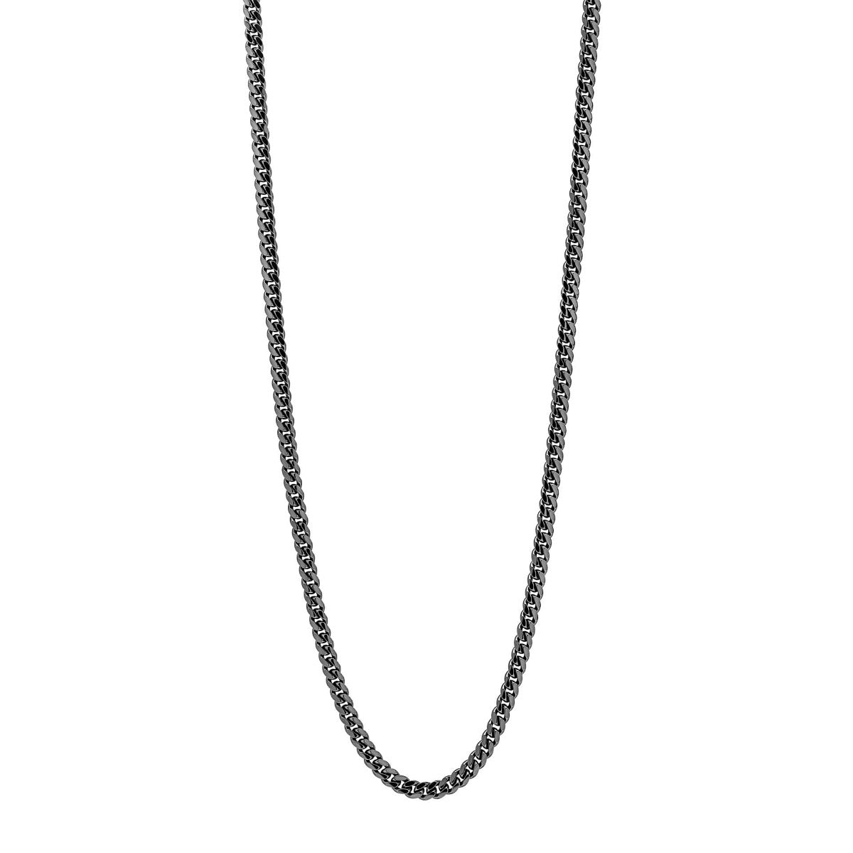 Gecko Jewellery Cuban Link Chain - Gunmetal Recycled Sterling Silver