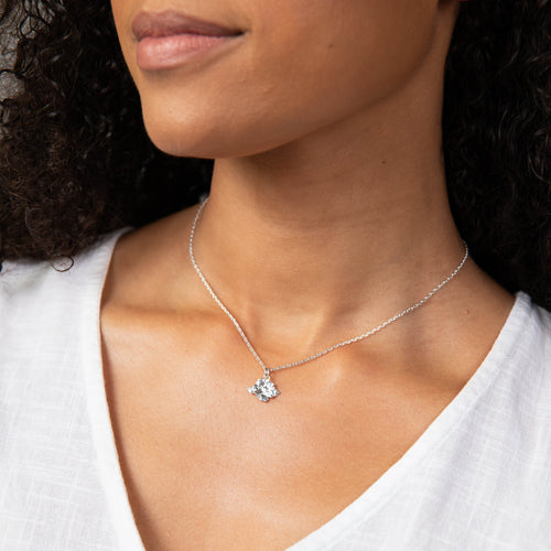 Laura Ashley Albertine Rose Necklace | Silver or Gold-Plated Brass