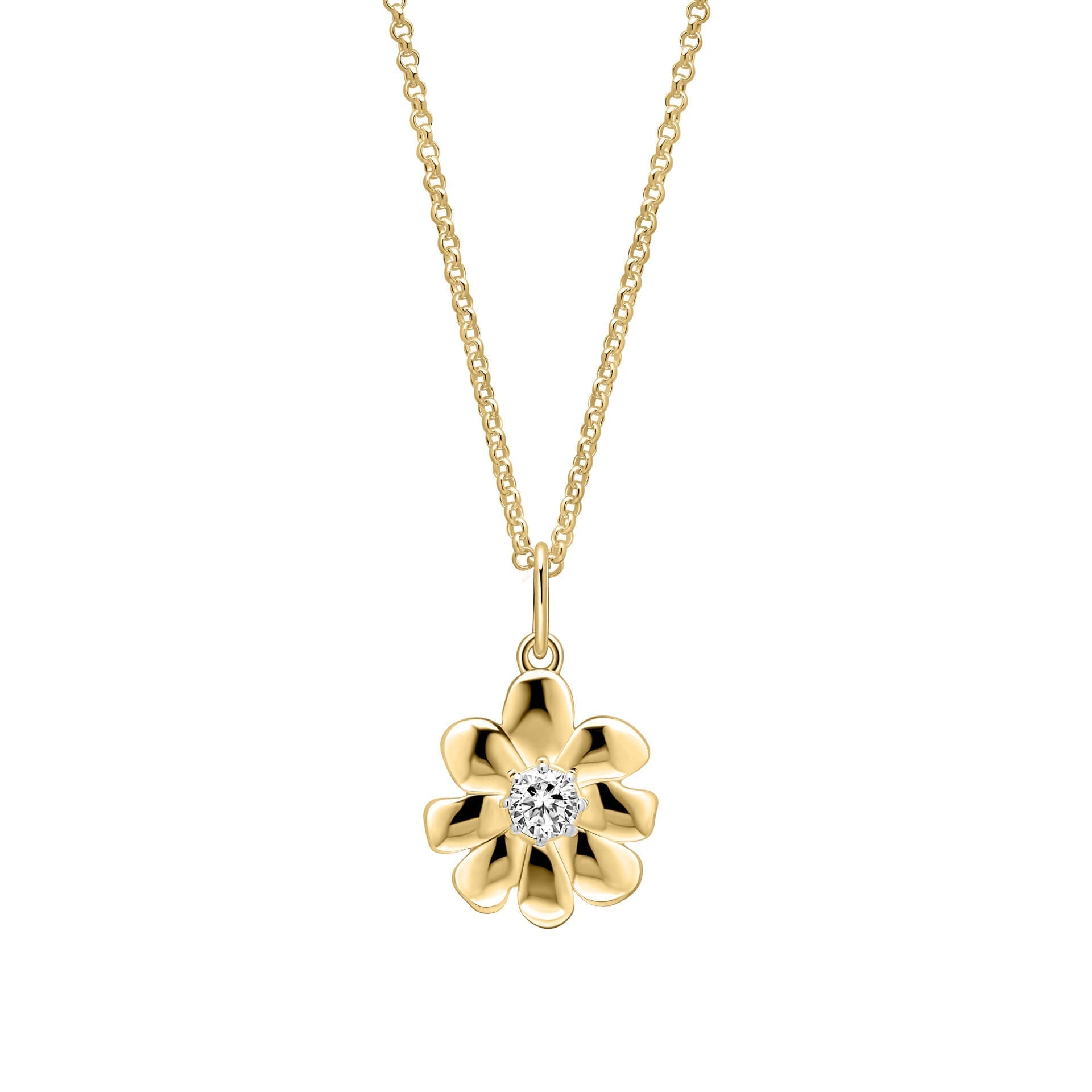Laura Ashley Cosmos Flower Necklace | Silver or Gold Plated Brass
