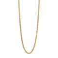 Gecko Jewellery Engravable Bar Chain Necklace in Yellow Gold Plated
