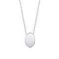 Gecko Jewellery Recycled Sterling Silver Oval Pendant Necklace