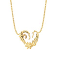 Gecko Jewellery Baroque Heart Necklace | Gold-Plated Brass Pendant