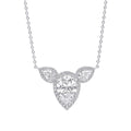 Gecko Jewellery Triple Teardrop Zirconia Necklace in Sterling Silver
