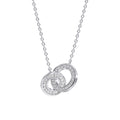 Gecko Jewellery Linked Circles Sterling Silver Diamonfire Zirconia Necklace