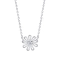Laura Ashley Thorncliff Daisy Necklace – Recycled Silver & Zirconia