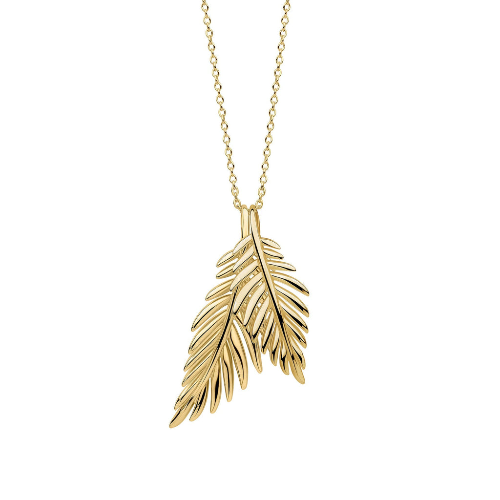 Laura Ashley Marlbrook Leaf Necklace – Gold Plated Recycled Silver