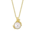 Gecko Jewellery Ickleford Tulips Gold Plated Freshwater Pearl Necklace