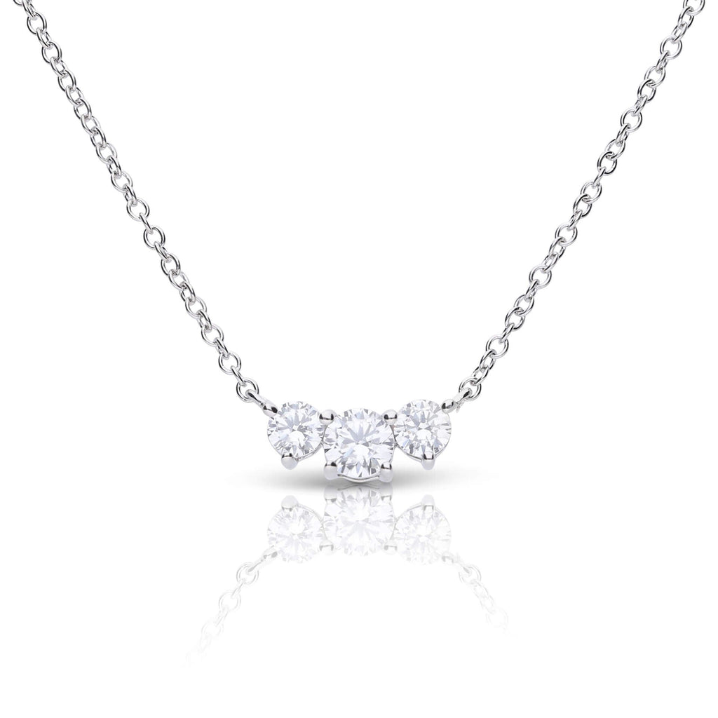 Diamonfire Trio Zirconia Necklace | Sterling Silver Pendant Jewellery