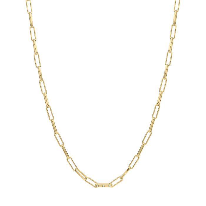Diamonfire Open Link Chain Necklace | Sterling Silver Zirconia