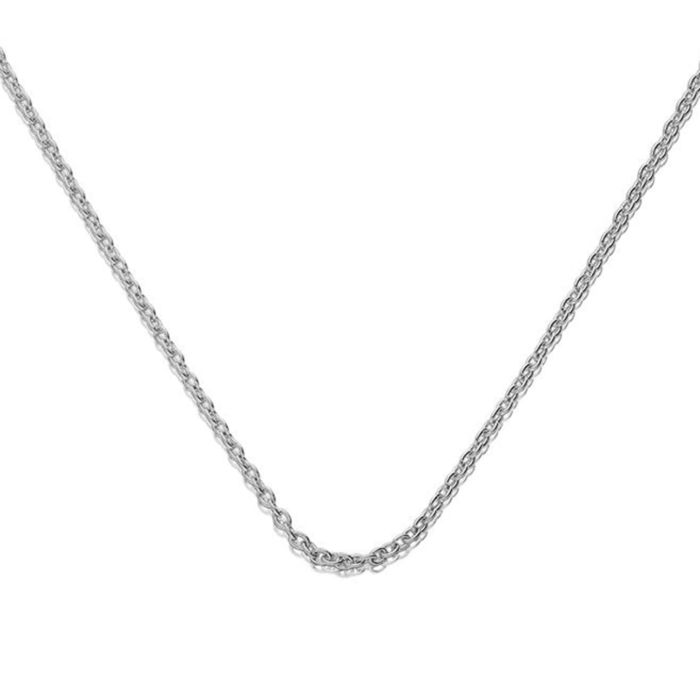 Diamonfire Sterling Silver Curb Chain Necklace - 45cm Length