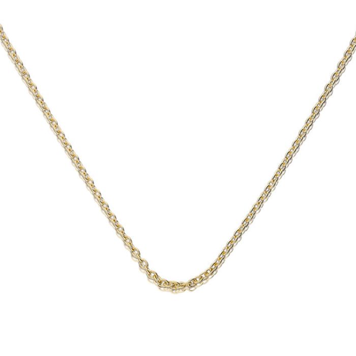 Diamonfire Sterling Silver Curb Chain Necklace - 45cm Length