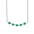 Gecko Jewellery Thornage Flowers Sterling Silver Teardrop Necklace