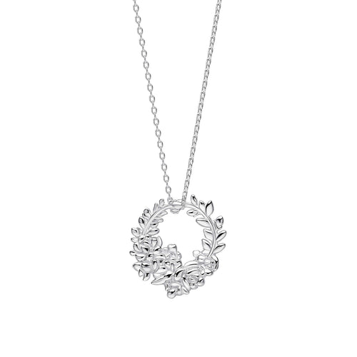 Laura Ashley Cathedine Floral Necklace in Recycled Sterling Silver