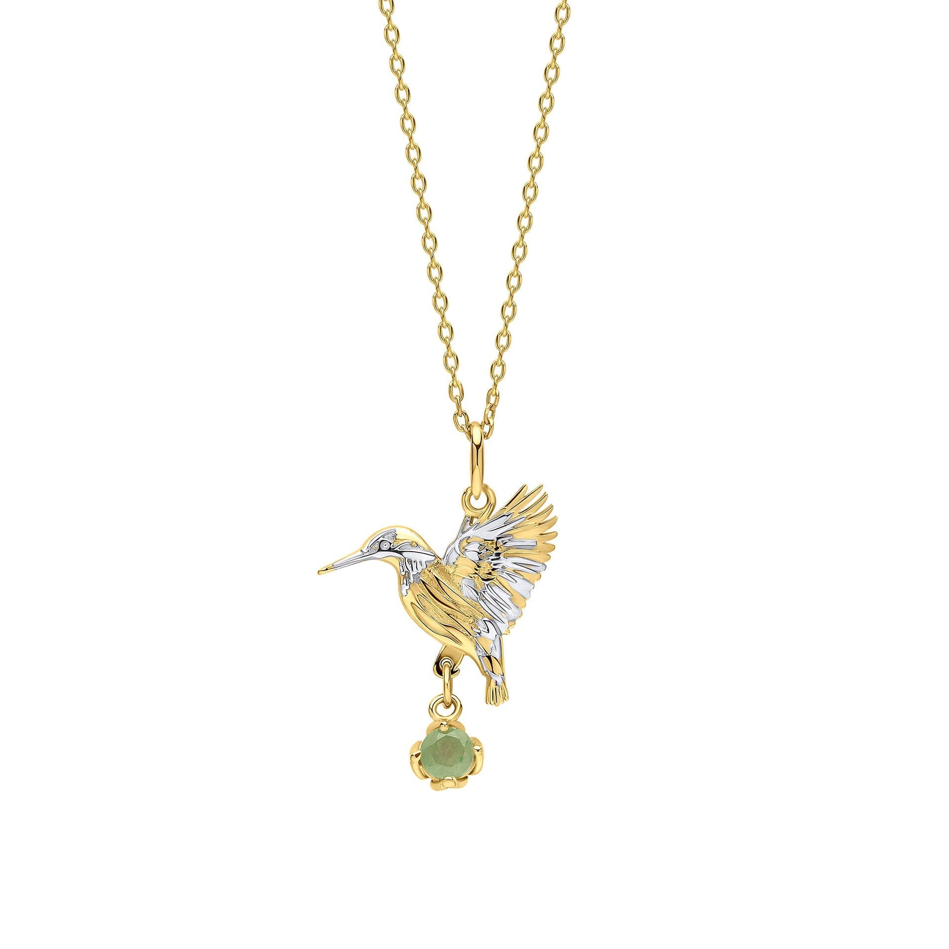 Laura Ashley Llanelli Kingfisher Necklace – Gold Plated Silver