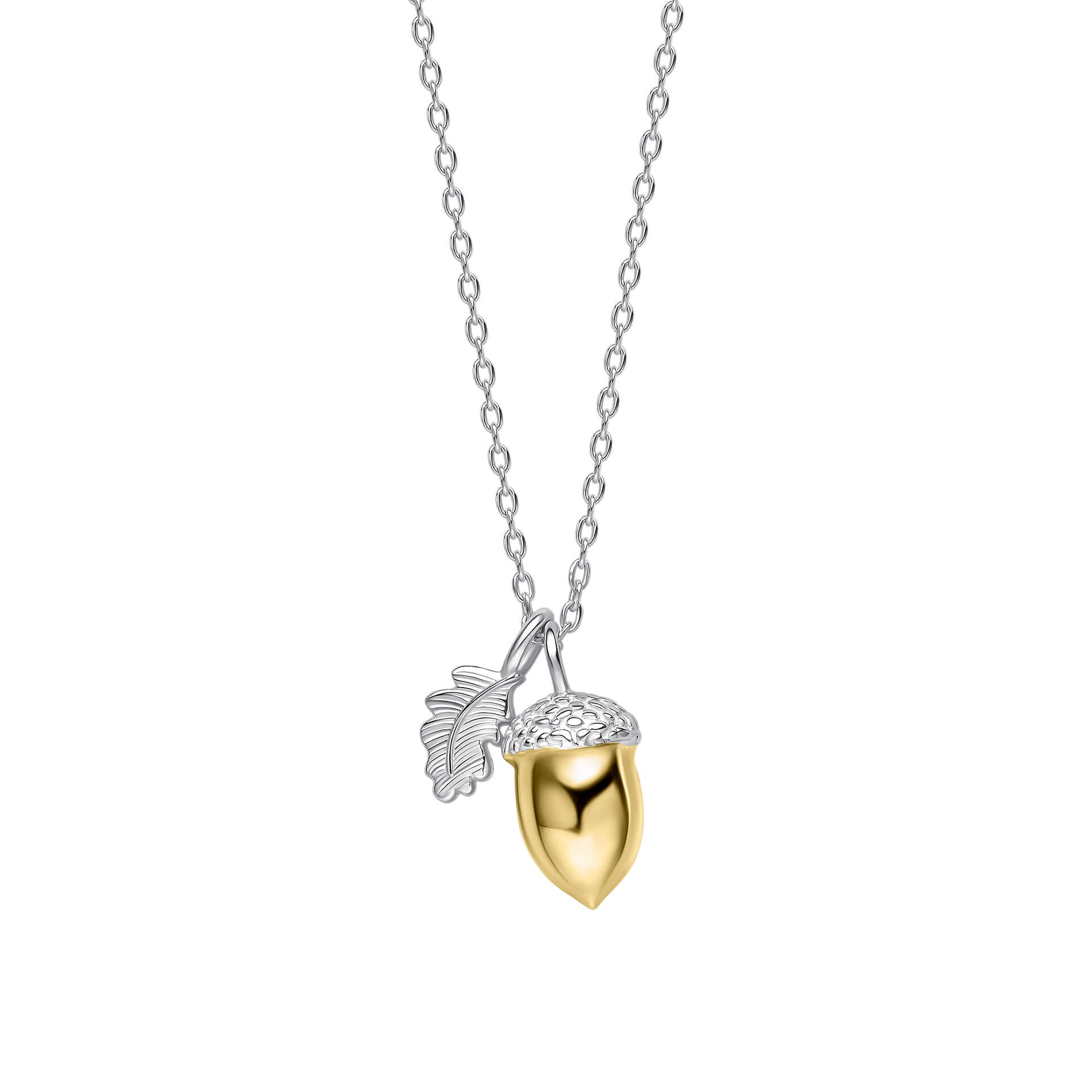 Gecko Jewellery Broadoak Acorn Necklace | Recycled Silver & Gold Plate