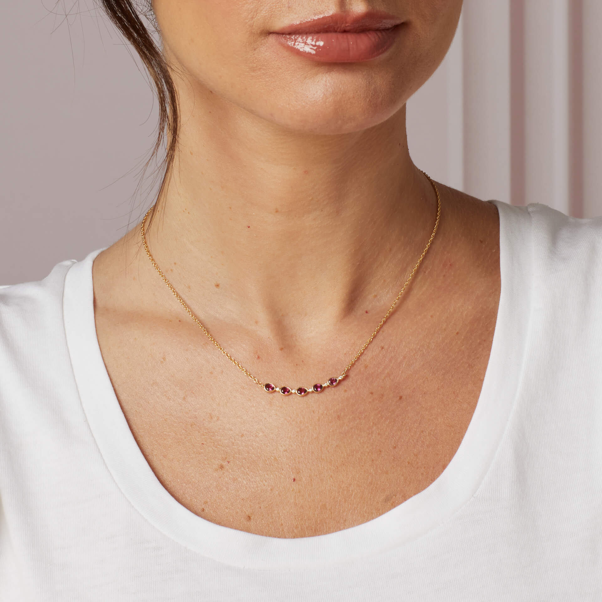 Gecko Jewellery Thornage Flowers Sterling Silver Teardrop Necklace