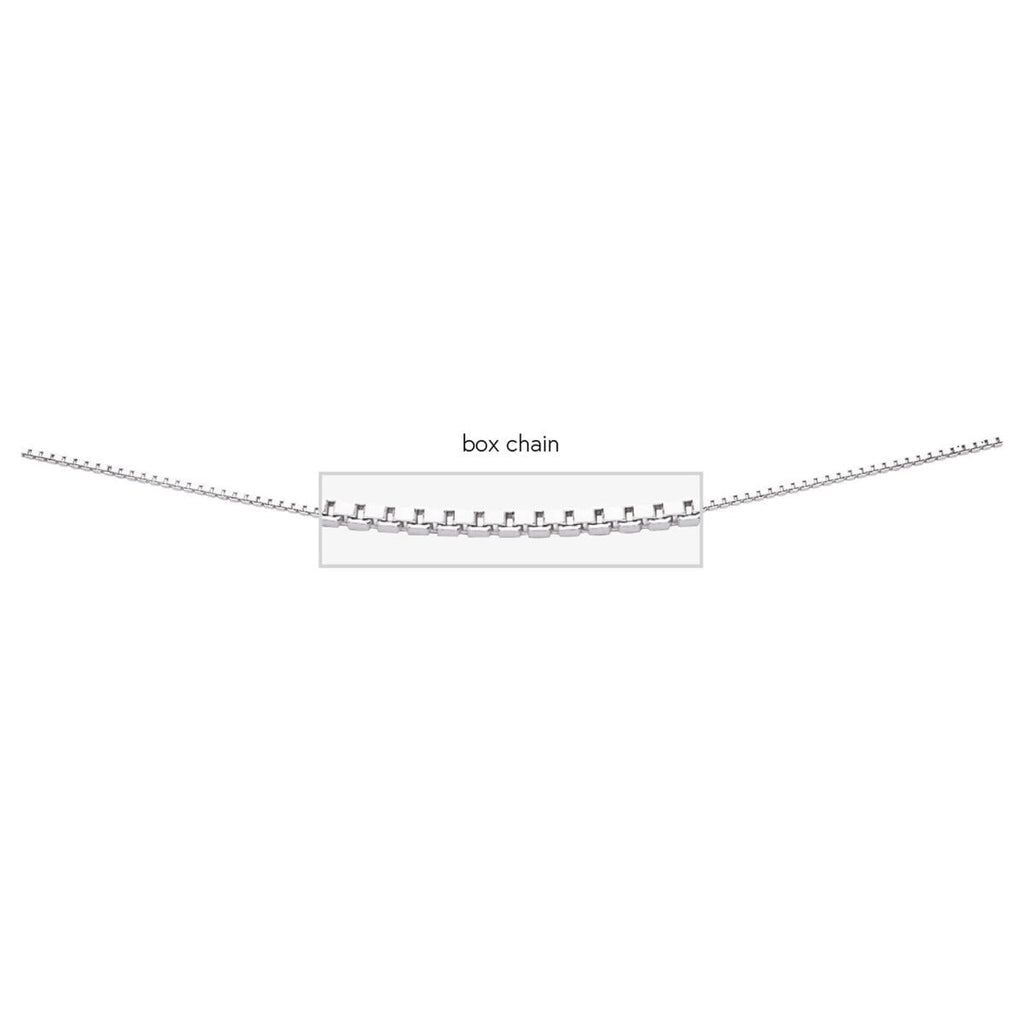 Sterling Silver Box Chain Necklace with Bolt Ring by Gecko Jewellery