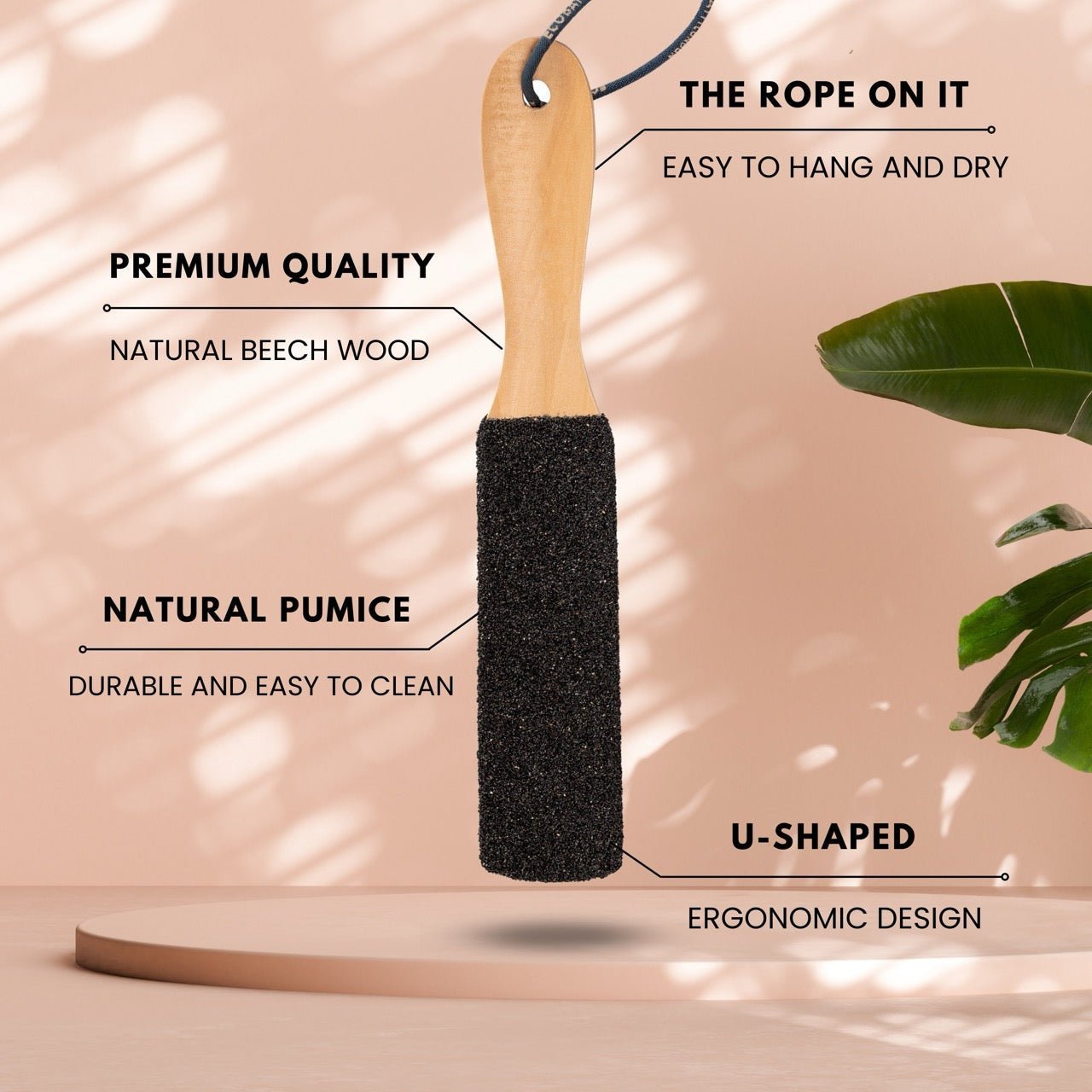 Natural Pumice Foot File - Black