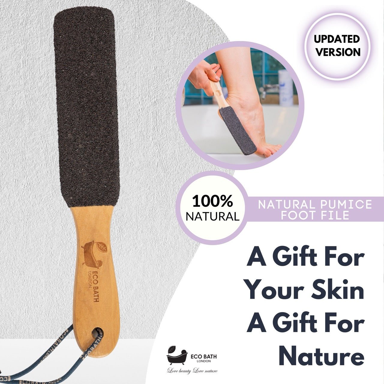 Natural Pumice Foot File - Black