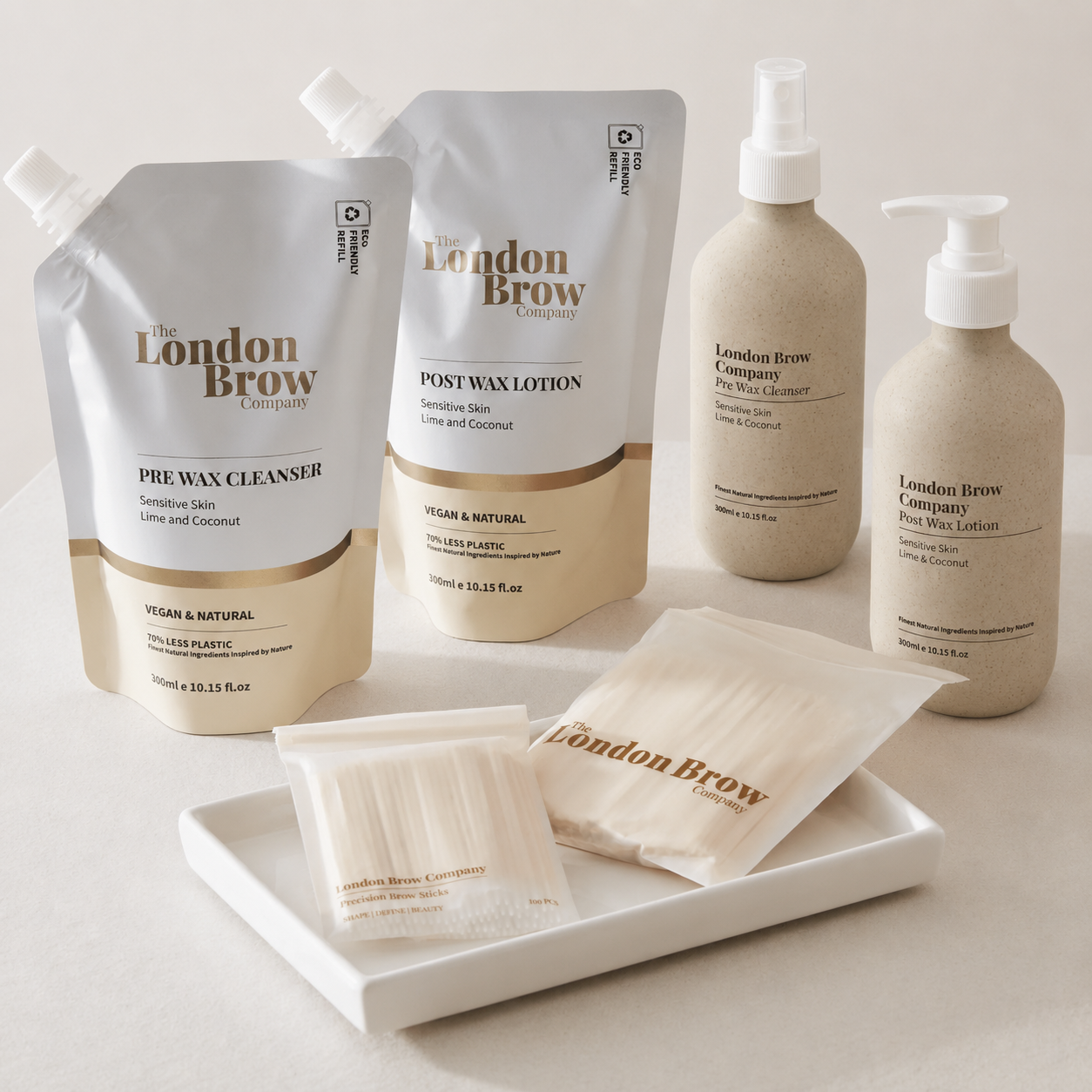 London Brow Post-Wax Soothing Lotion – Natural Coconut & Lime 300ml