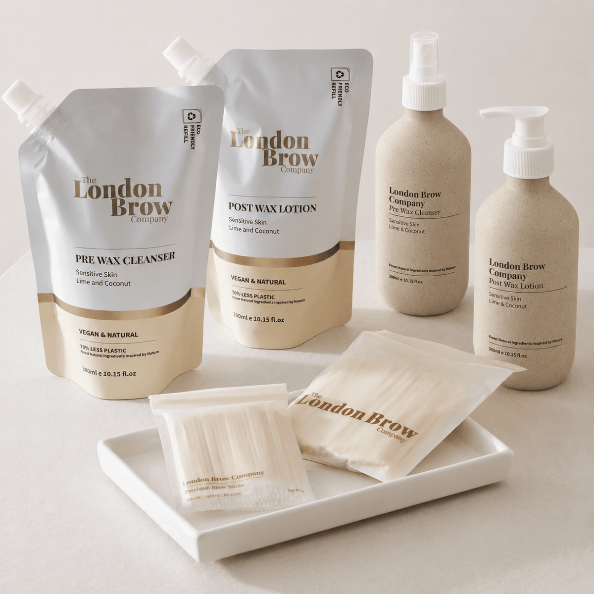 London Brow Post-Wax Soothing Lotion – Natural Coconut & Lime 300ml