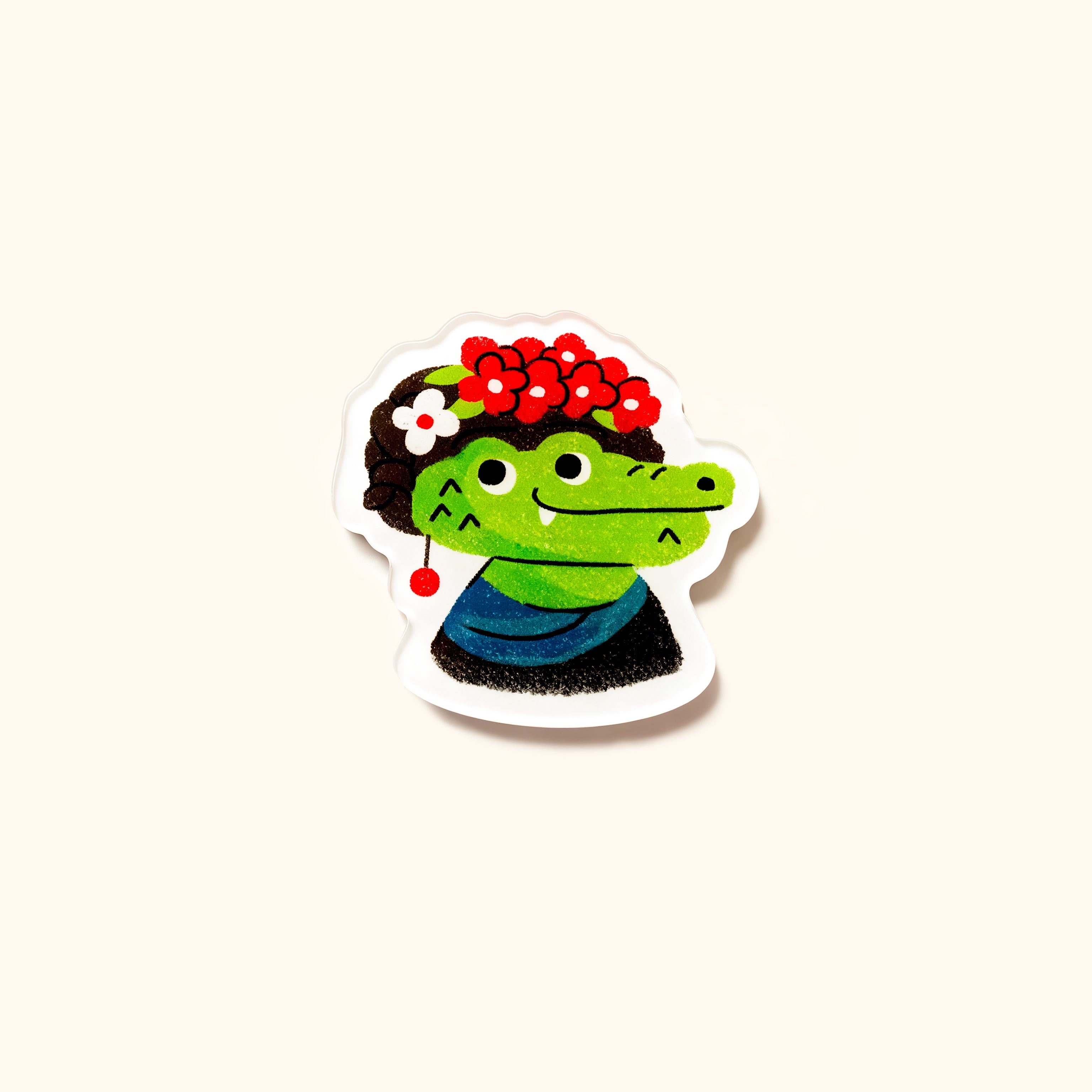 Frida Kahlo Cat Fridge Magnet | LuLuFun Studio Artistic Feline Decor