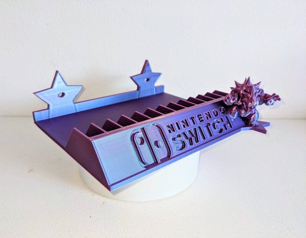 Chaddyverse Bowser Nintendo Switch Game Rack - 3D Printed Wall Mount