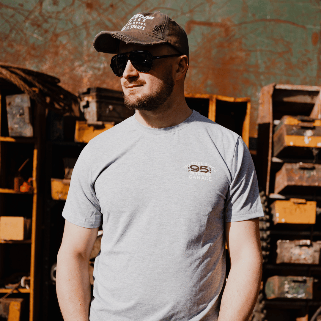 Uggly and Co No Fuel Since '95 Graphic Tee – Grey Cotton T-Shirt