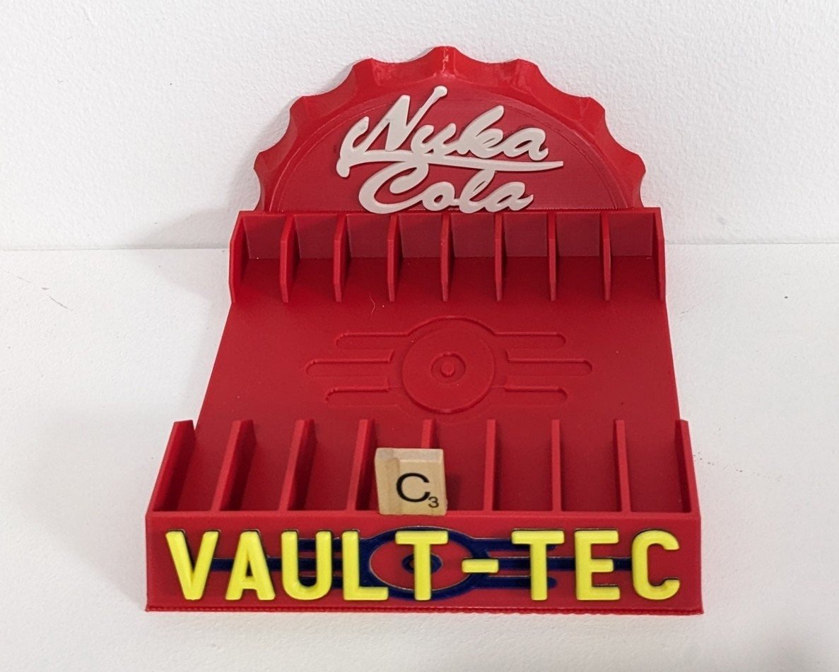 Chaddyverse Nuka Cola Game Holder | Fallout 3D Printed Media Storage