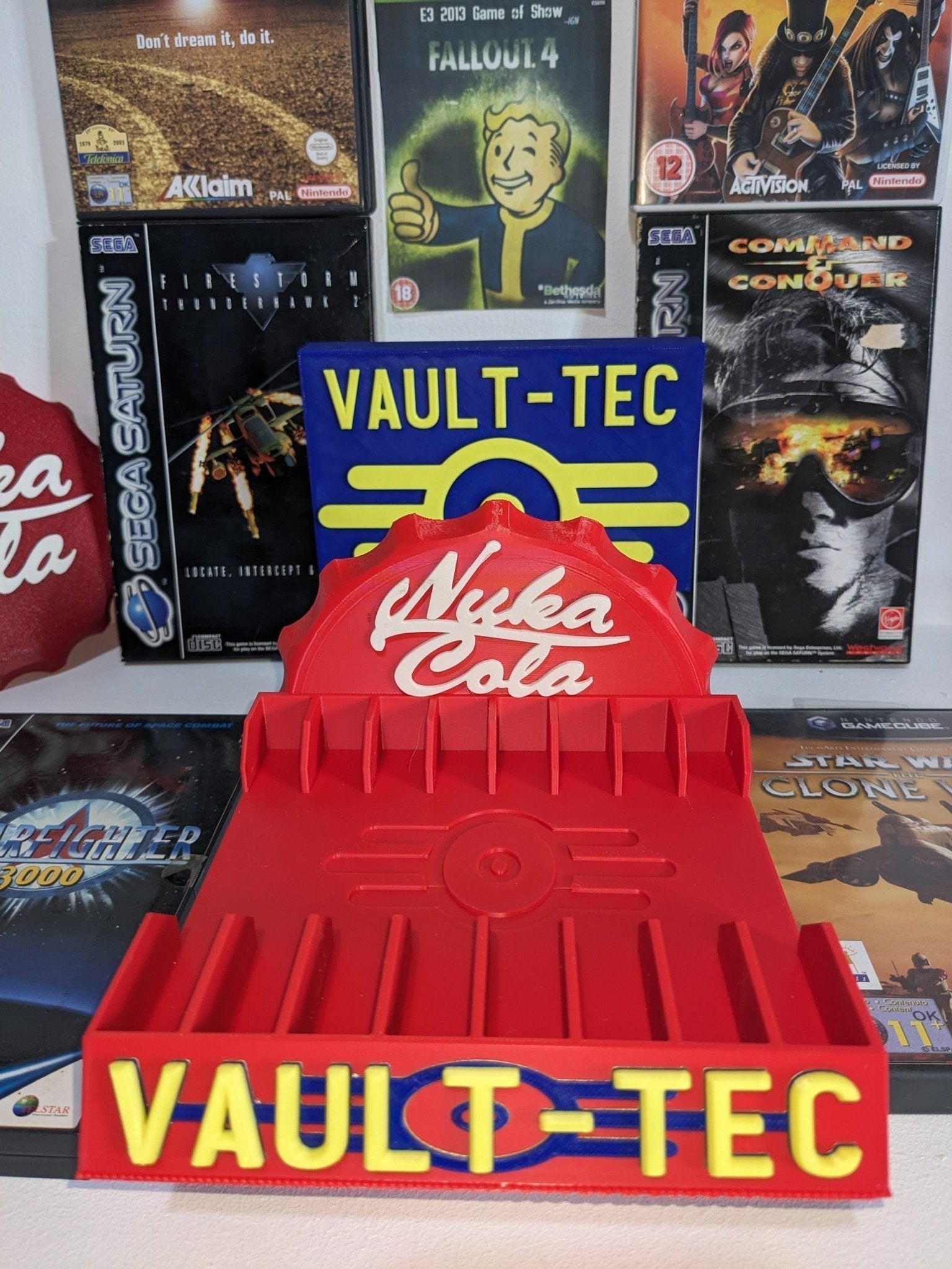 Chaddyverse Nuka Cola Game Holder | Fallout 3D Printed Media Storage