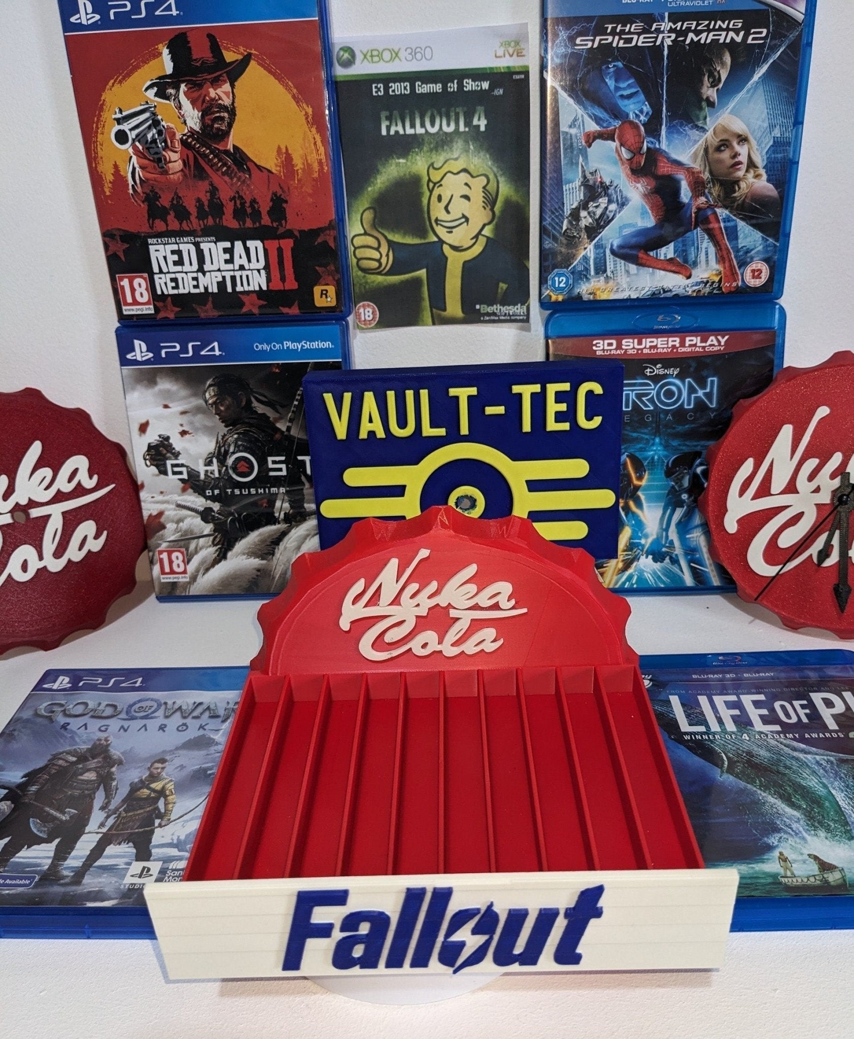 Chaddyverse Nuka Cola Game Holder | Fallout 3D Printed Media Storage