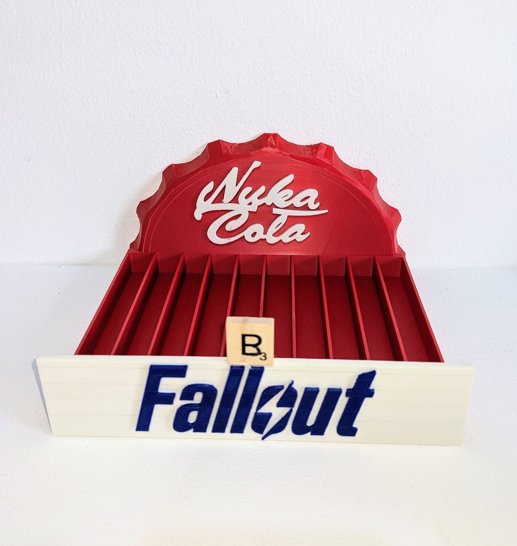 Chaddyverse Nuka Cola Game Holder | Fallout 3D Printed Media Storage